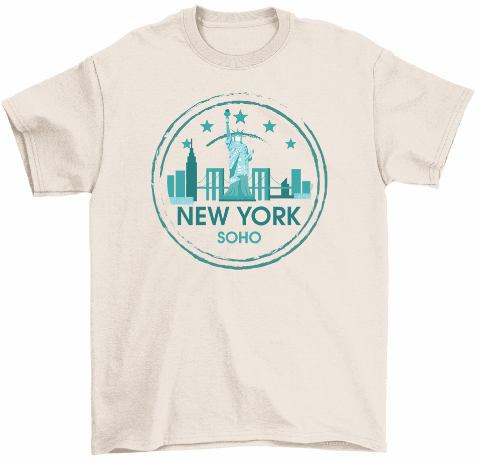 New York Soho T-Shirt Manhattan NYC Skyline Statue Of Liberty Travel ...