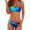 Blue, variant on Women's Gradient Print Tankini Set, Two Piece Swimsuit, Beach Pool, Bathing Suit