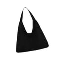 thumbnail image 5 of freneci Travel Tote Bag Elegant Women Suede Shoulder Bag for Shopping Outdoor Street Black, 5 of 8