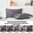 thumbnail image 5 of Sivanplaza 100% Viscose Made from Bamboo Breathable Pillowcases Standard Size Set of 2-Pack for Hot Sleepers and Night Sweats- Color Grey 20 x 30 Inches）, 5 of 5
