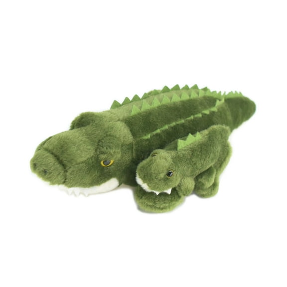 Alligator with Baby Plush Reptile, Soft, Stuffed Toy, Educational, Realistic, Beautiful Design, Figure, Lifelike, Replica, Gift, 12" RI62 B660