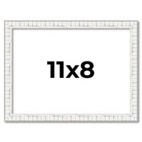 11x8 Frame White Real Wood Picture Frame Width 0.75 inches | Interior Frame Depth 0.5 inches |