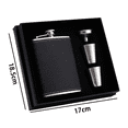 thumbnail image 2 of HipFlaskGiftSet,HipFlasksforLiquorforMenwithBlackLeatherCover,, 2 of 5