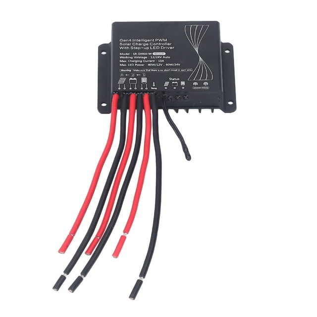 Régulateur de Charge Solaire, Simple Installation Régulateur de Charge Solaire Fonctionnement Facile Précision MPPT Rendement Élevé pour Extérieur