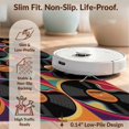 thumbnail image 6 of Design&I 8'x10' Washable Area Rug Snag-Free Vinyl Cd Record Music Retro Groovy Swirl Border Tapete Redondo Wet Flowing for Dining Room, Large Office, Lounge, 6 of 7
