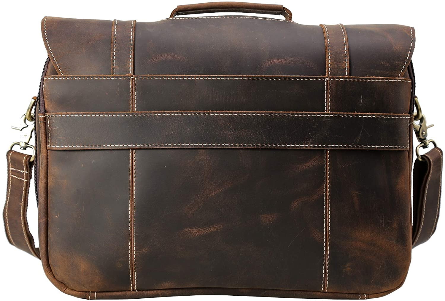 rugged leather briefcase