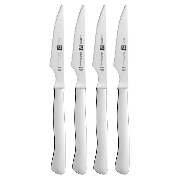 ZWILLING J.A. Henckels 4pc Stainless Steel Serrated Steak Knife Set