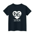 thumbnail image 4 of WTOBBY Summer Kids "BIG SISTER" Round Neck Short Sleeve Casual T-Shirt Top for Girls - Ideal for Sibling Fun and Everyday Adventures,Navy 150, 4 of 4