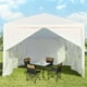 thumbnail image 5 of Costway Toldo Impermeable 3 x 9 m con 6 Paneles Laterales Rmovibles y 2 Puertas Glorieta con Palos Resistentes para Casamientos Playa Barbacoas Blanco, 5 of 10