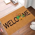 thumbnail image 2 of Clearance! Pgeraug Home Textile, Carpet, The Newest Fun Pineapple Letter Printed Door Mat 1Pc Slip Dirty Door Carpet for Entrance Front Door Outdoor Entrance Porch Mat with Slip Polyester Floor Mat F, 2 of 2