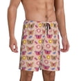 thumbnail image 2 of Fotbe colorful Butterfly Daisy Pajama Shorts for Men, Men's Pajama Bottoms, Sleepwear,Short Pajama Pants-XX-Large, 2 of 9