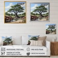 thumbnail image 4 of Designart "Bliss of African Safari Tree I" Landscapes Wall Art - Country Blue Tree Entryway Wall Art, 4 of 6