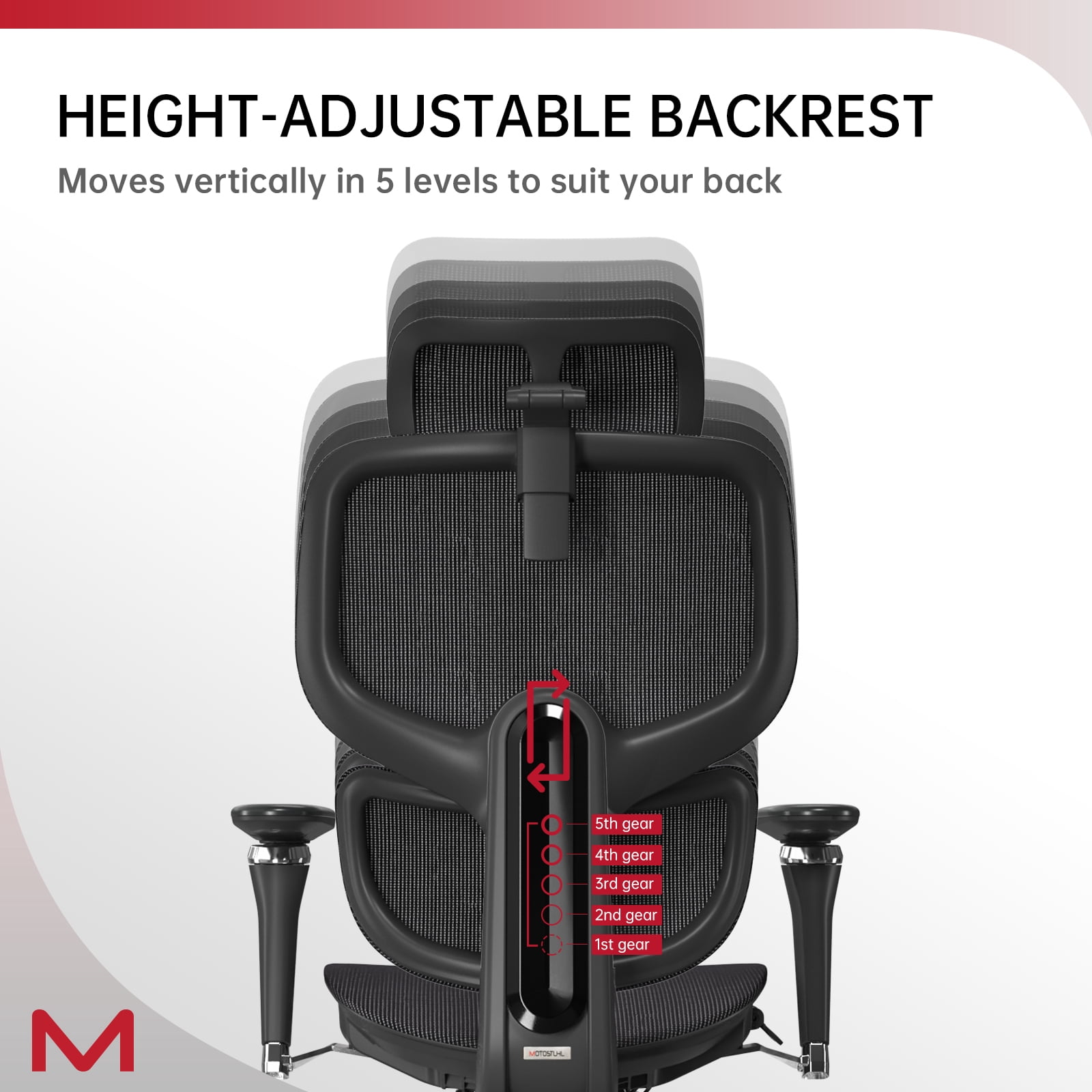 Professional  Ergonomic Mesh Office Chair with Dynamic Lumbar Support & 3D Headrest, Dual-Axis Armrests, 136° Recline, 300LBS