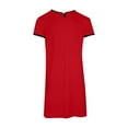 thumbnail image 4 of Men's Casual Fashion Short Sleeve Nightdress Long Gown V-Neck Collar Blouse Tops Shirt, 4 of 6