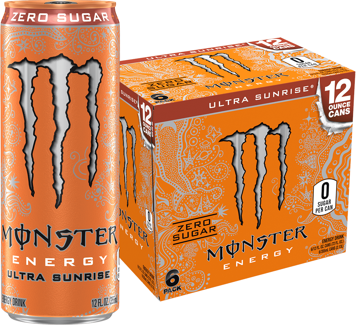 Monster Energy, Ultra Peachy Keen, Zero Sugar, Juicy Peach Energy