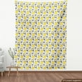 thumbnail image 3 of Ambesonne Floral Fabric by the Yard Upholstery, Modern and Abstract Flowers, 5 Yards, Grey Black and Yellow, 3 of 4