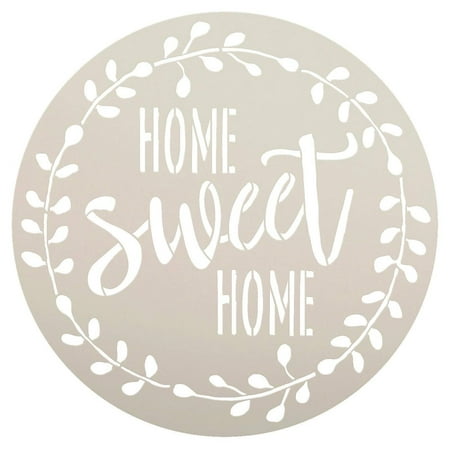 Home Sweet Stencil With Laurel Wreath By Studior12 Reusable Home Sweet Stencil With Laurel Wreath By Studior12 Reusable Mylar Template For Painting Wood