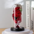 thumbnail image 5 of Cheapark Preserved Forever Rose Bouquet in Clear Plastic Dome - Long-Lasting Romantic Flowers Presents for Women Wives Girlfriend Brides Valentine's Day Anniversary Gifts, 5 of 8