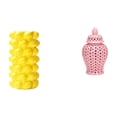 thumbnail image 1 of Jarrón de flores,Jarrón de flores para decoración del hogar,adorno de mesa de porcelana,Jarrón geométrico creativo para decoración de escritorio de oficina,Tarro de cerámica para, 1 of 8