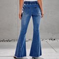 thumbnail image 4 of Vedolay Pants Women Stretch Denim Skinny Drawstring Jeans Pants Trousers Blue,L, 4 of 5