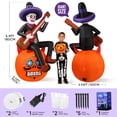 thumbnail image 3 of Ayieyill 6FT Halloween Inflatables Outdoor Decorations, Day of The Dead Skull with Guitar, Halloween Blow Up Yard Decor, 3 of 8