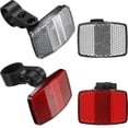 thumbnail image 1 of 4 Piezas Reflectores Delanteros y Traseros de Bicicleta para Manillar y Tija de Sillín Kit de Reflectores de Bicicleta Reflectores de Advertencia de Seguridad de Bicicleta, 2 Rojos y 2 Blancos, 1 of 5