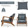 thumbnail image 2 of Aecojoy Accent Chair for Living Room Mid Century Modern Fabric Arm Chair in Blue for Bedroom, 2 of 7