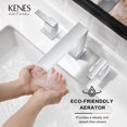 thumbnail image 4 of Grifo de baño KENES, cromo pulido, 2 manijas, 3 orificios, 8 pulgadas, 4 of 9