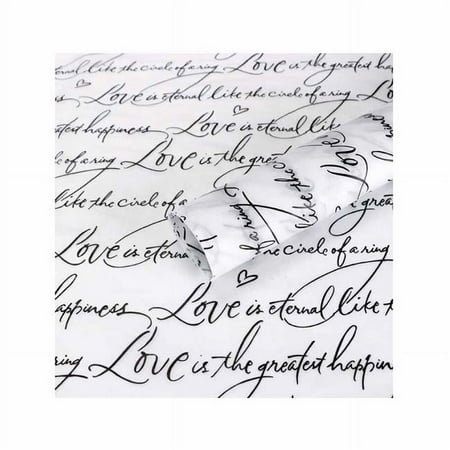 Panda Superstore Decorative Flower Gift English Words Flower Shop Packaging Material Wrapping Paper - 30 Piece