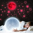 thumbnail image 3 of Wall Stickers, Glow in The Dark Stars, Glow in The Dark Moon for Ceiling Planets Space Wall Stickers Solar System Galaxy Wall Decals 1049PCS, 3 of 5