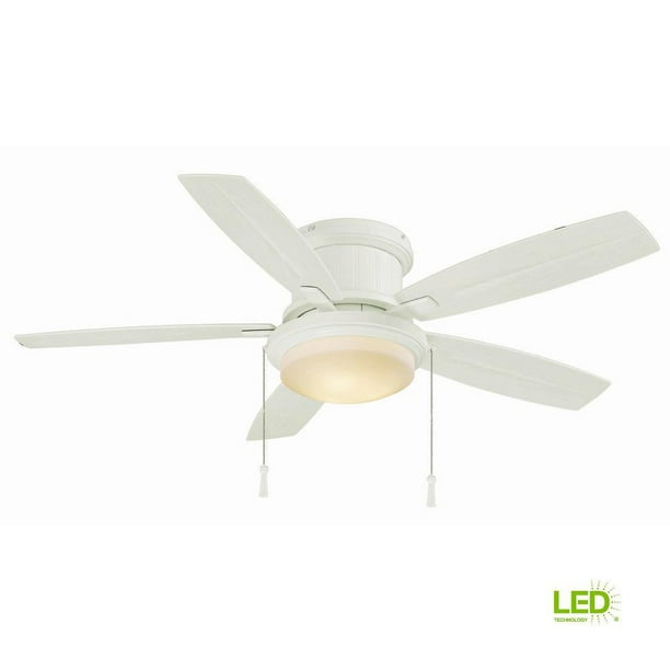 Hampton Bay Roanoke 48 In Led Indoor Outdoor Matte White Ceiling Hampton Bay Roanoke 48 In Led Indoor