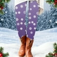 thumbnail image 4 of Christmas Leggings for Women 2025 Snowflake Plaid Graphic High Waisted Yoga Pants Legging Tights, 4 of 6