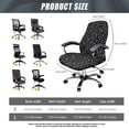 thumbnail image 6 of FKELYI Black Leopard Print Office Chair Cover Rotating Swivel Chair Slipcover for Armchair Washable Gaming Chair Covers Boss Chair Protective Cover for Home Decor, Small, 6 of 6