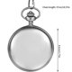 thumbnail image 4 of Muyoka Reloj de bolsillo vintage Reloj de bolsillo de cuarzo con cadena Movimiento mecánico clásico Reloj de bolsillo Reloj de hombre de acero plateado liso Reloj de bolsillo de cuerda manual para hom Muyoka Hogar, 4 of 6