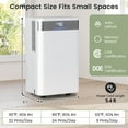 thumbnail image 3 of Costway 9-Pint(DOE) Dehumidifier Portable Dehumidifier with 3-Color Indicator 2000 Sq.Ft Coverage Area (MAX 32Pint at 95°F, 90%RH), 3 of 10