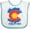 White and Blue, variant on Inktastic Graffiti Colorado State Flag Boys or Girls Baby Bib