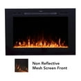 thumbnail image 6 of Forte Steel Mesh Screen Non Reflective 80048 40" Recessed Electric Fireplace, 6 of 11