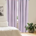 thumbnail image 3 of Ambesonne Floral 4-Panel Curtains, Florets in Romantic Tones, 56"x84", Ceil Blue Pink White, 3 of 4