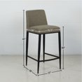 thumbnail image 2 of Celine Contract Grade Chenille Bar Stool, Dark Taupe, 30-inch Seat, 2 of 5