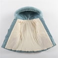 thumbnail image 4 of QUDDERR 1-5T Girl's Hooded Coat Jacket for Kids Toddler Winter Thickened Parka Coat Girls Warm Cotton-Padded Outwear, 4 of 9