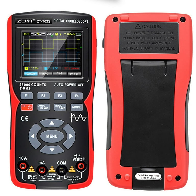 Fnirsi Oscilloscope Handheld Oscilloscope ZOYI ZT-702S 2 In 1