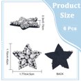 thumbnail image 2 of 1 Box 6Pcs Star Appliques Glass Rhinestone & Cloth Sew on Ornament Accessories Sewing Craft Decoration Crystal 44.5x45x7.5mm, 2 of 7