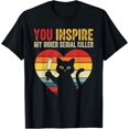 thumbnail image 1 of You Inspire My Inner Serial Killer Funny Cat with Knife Meme Camiseta, 1 of 2