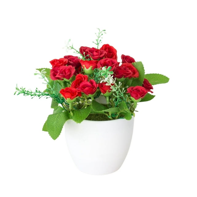 GreenHome Arrangement Floral Fleurs Réalistes pour Centre de Table Élégant de Bureau à Domicile
