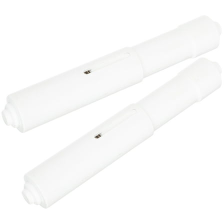 OUNONA  2 Pcs Spring Style Shaft Tissue Toilet Paper Holder Roller White