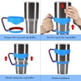 thumbnail image 4 of Linkidea 3 Pack Tumbler Handle Compatible with 30oz YETI Rambler, OZARK TRAIL Tumbler, Portable Anti Slip Travel Mug Grip (Black, Pink, Blue), 4 of 6