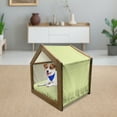 thumbnail image 3 of Lime Green Pet House, Nostalgic Polka Dots Style Girlish Vintage Large Circles Rounds Pattern, Outdoor & Indoor Portable Dog Kennel with Pillow and Cover, 5 Sizes, Apple Green White, by Ambesonne, 3 of 5