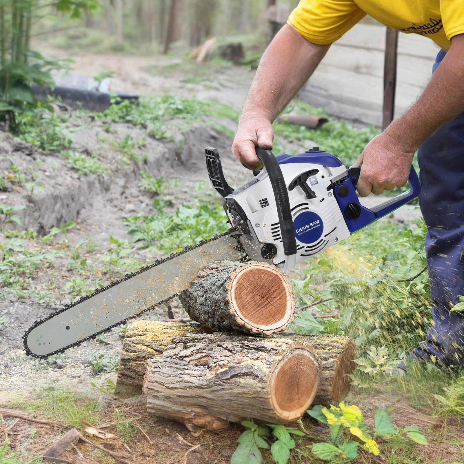 Zksm 20" 58cc 2-Cycle Gas Powered Handheld Chainsaw
