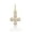 Yellow Gold, variant on Upside Down Cluster Cross Iced Out Hip Hop Pendant