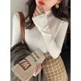 thumbnail image 5 of Elegant Solid Basic Knitted Women Tops Turtlneck Sweater Long Sleeve Casual Slim Pullover Korean Fashion Simple Chic Clothes, 5 of 5